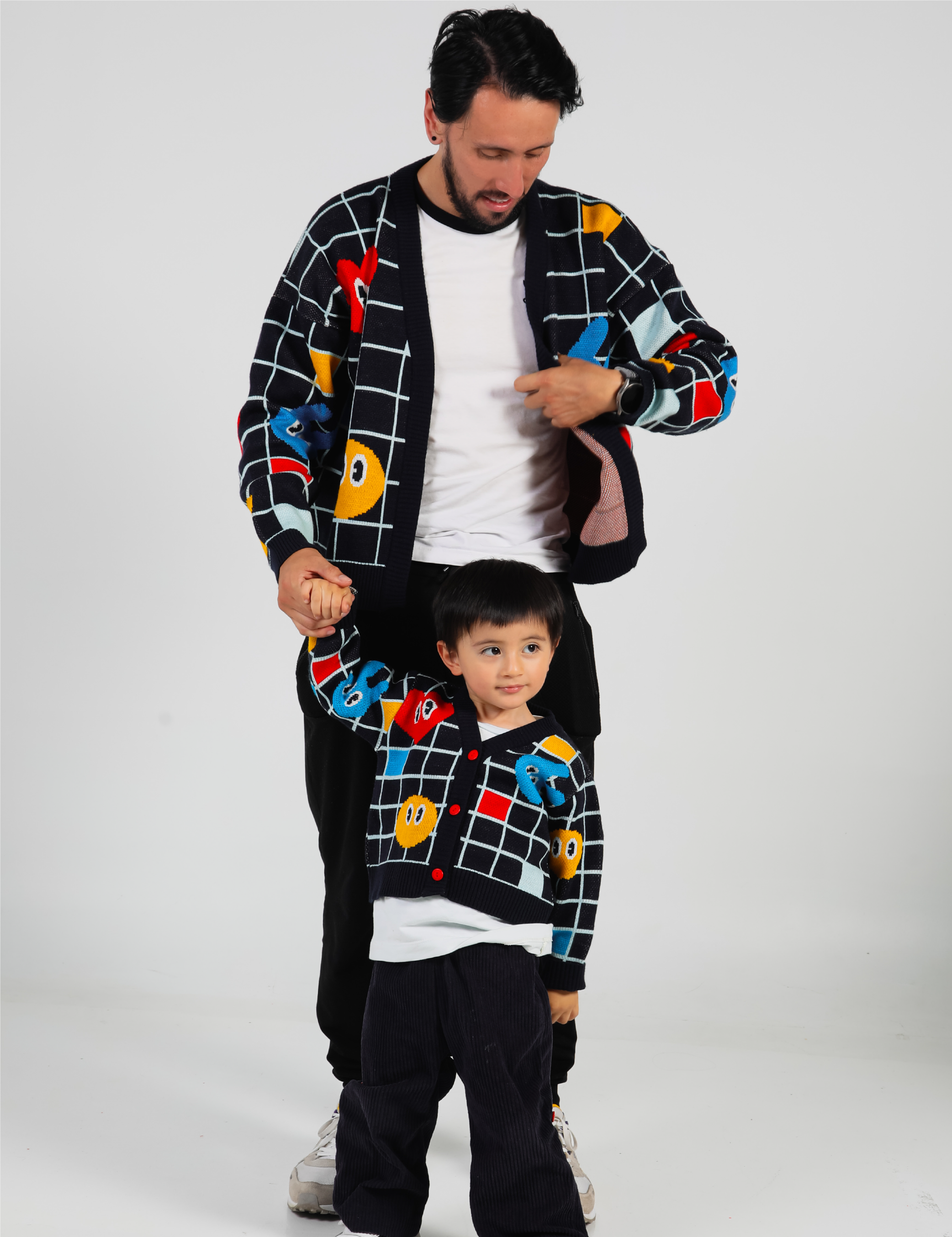 Set Cardigan Tejido Mini Lab + Cardigan Tejido Lab Adulto