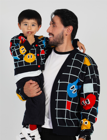 Set Cardigan Tejido Mini Lab + Cardigan Tejido Lab Adulto